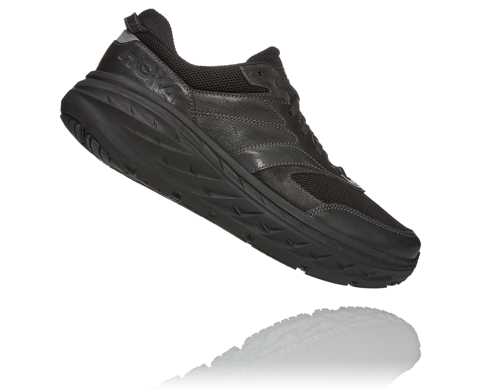 Hoka All Gender Bondi Leather BLACK RAVEN